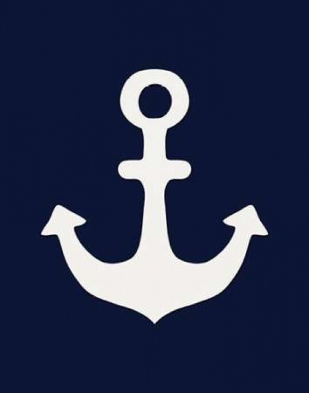 White Anchor on Blue Poster Print by Tara Moss - Item # VARPDXTA1192